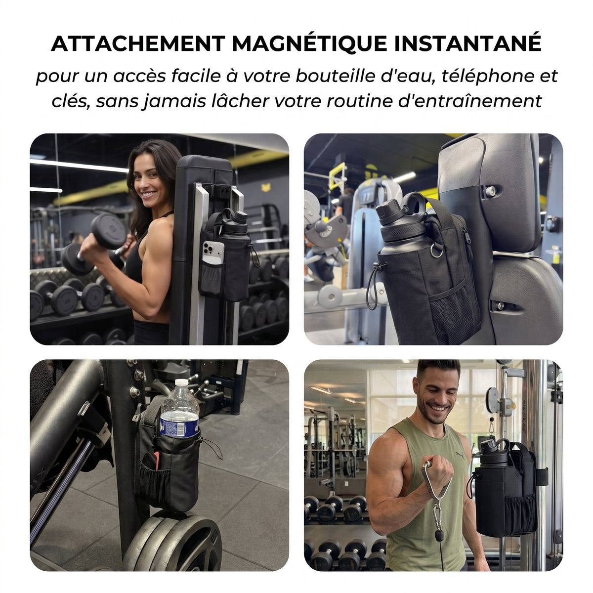 Sacoche de sport magnétique